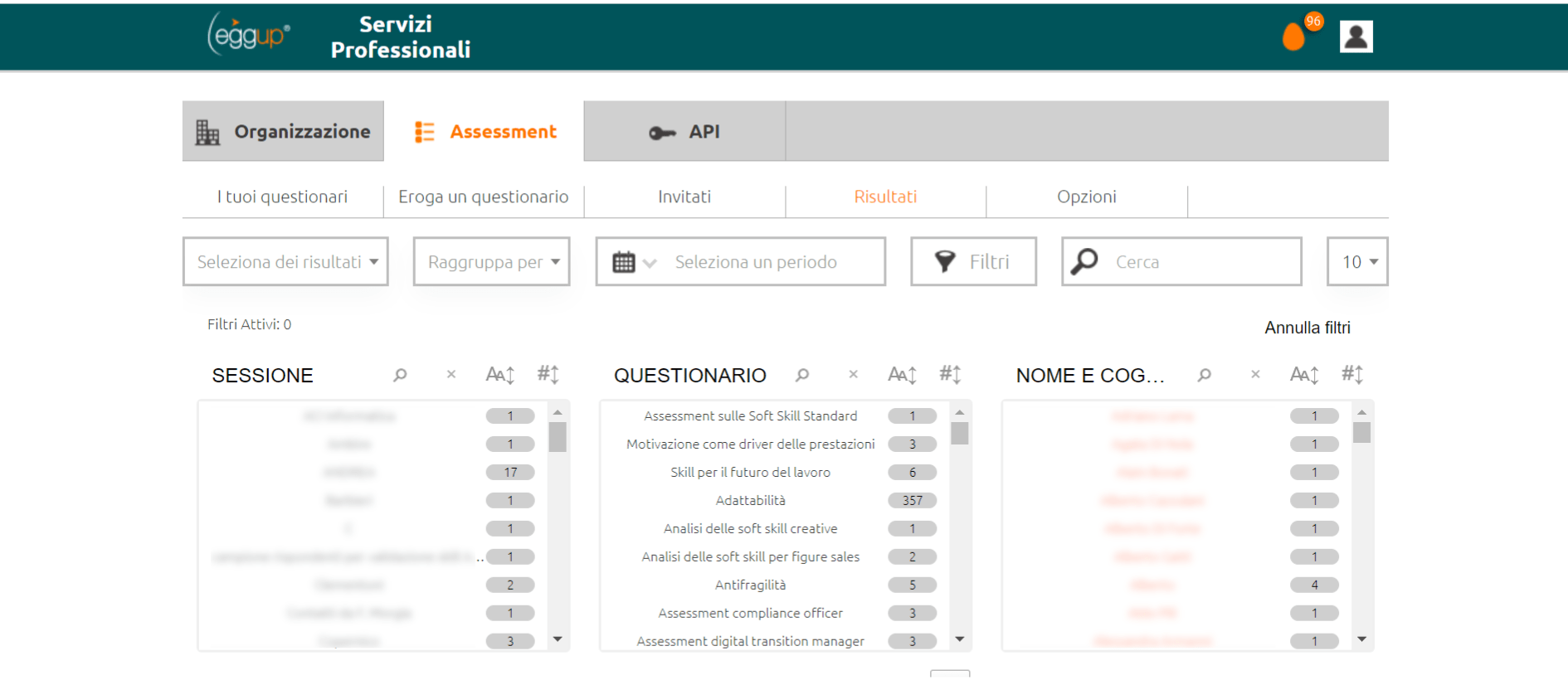 ordinamento e filtri